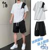 Men's Chutang Ice Silk T-Shirt & Shorts Set