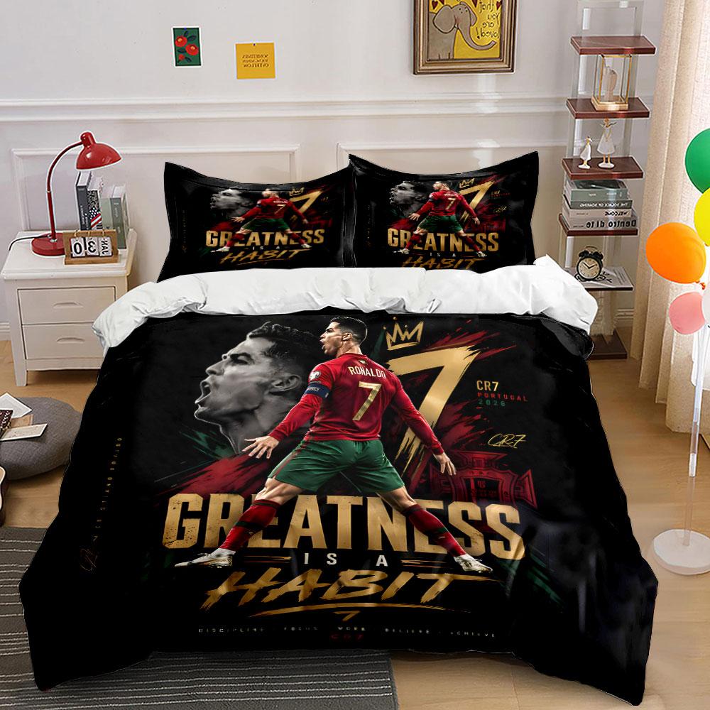 Classica Maglia Rossa Giocatore N.7 Stampa Morbida Confortevole Copripiumino Set Biancheria da Letto Incluso 1*Copripiumino 2*Federe Regali di Lusso