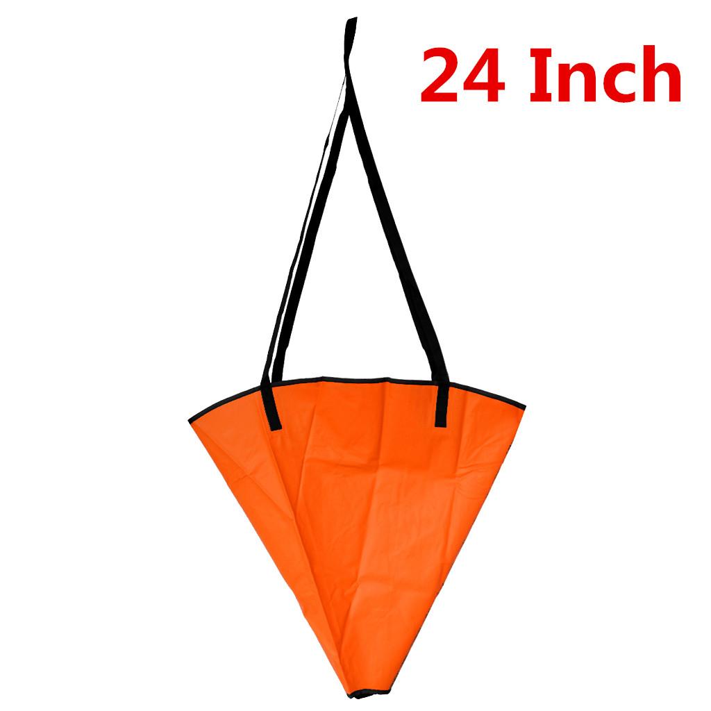18 24 inch  Sock Sea Anchor Boat Parachute Brake with 30ft Kayak  Anchor Tow Line Throw Line Buoy Ball Fishing Boat