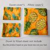 Pineapple tropical print. Bedding Duvet cover sets Duvet covers Pillowcases gifts (1 * Duvet Cover 2 * Pillowcases, without duvet insert)