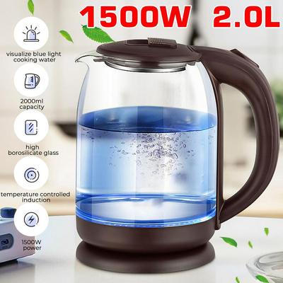 1500W 2L Glass Electric Kettle Off Automatically Auto-Power Off Household Quick Heating Electric Boiling Pot