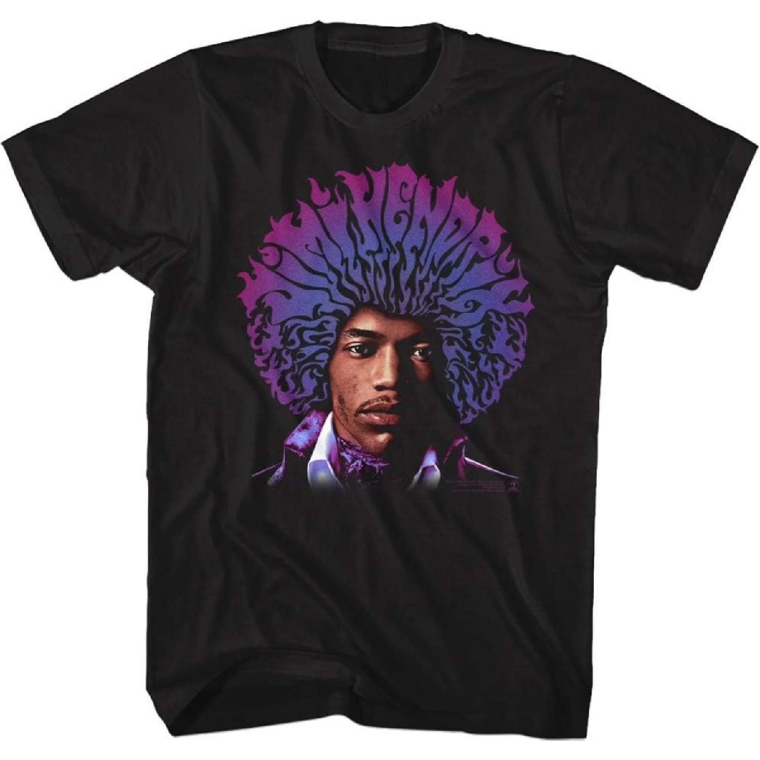 Jimi Hendrix 1963 Rock Guitarist Singer Songwriter Icon Purple Afro T-Shirt XXXXXL разноцветный