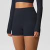 European & American High Waist Elastic Yoga Shorts - Women's Fitness & Running Pants