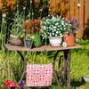 8 Bundles Outdoor Artificial Flowers UV Resistant Boxwood For Indoor Outside Garden Home Decor