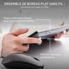 Ensemble clavier et souris sans fil - cherry - stream desktop - 2.4 ghz - qwerty - antidérapant