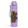 1PC Dark fantasy band figure print 750ml colorful plastic sports water bottle leakproof pop up lid with straw for outdoor work home use