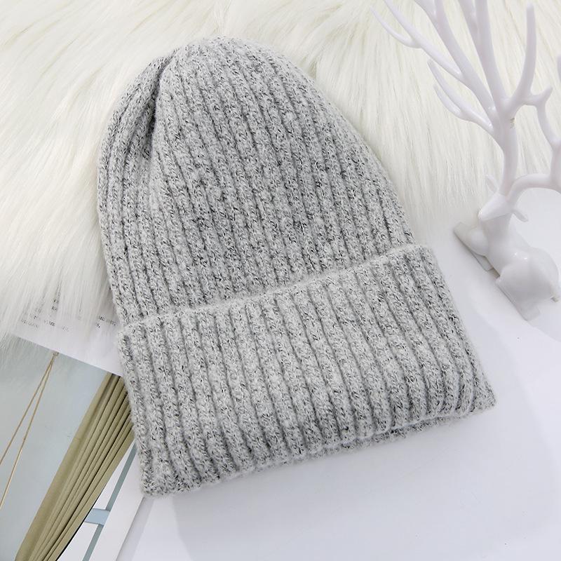 Damen Dick gefütterte Winterstrickmütze - Schlichte modische Wollmütze