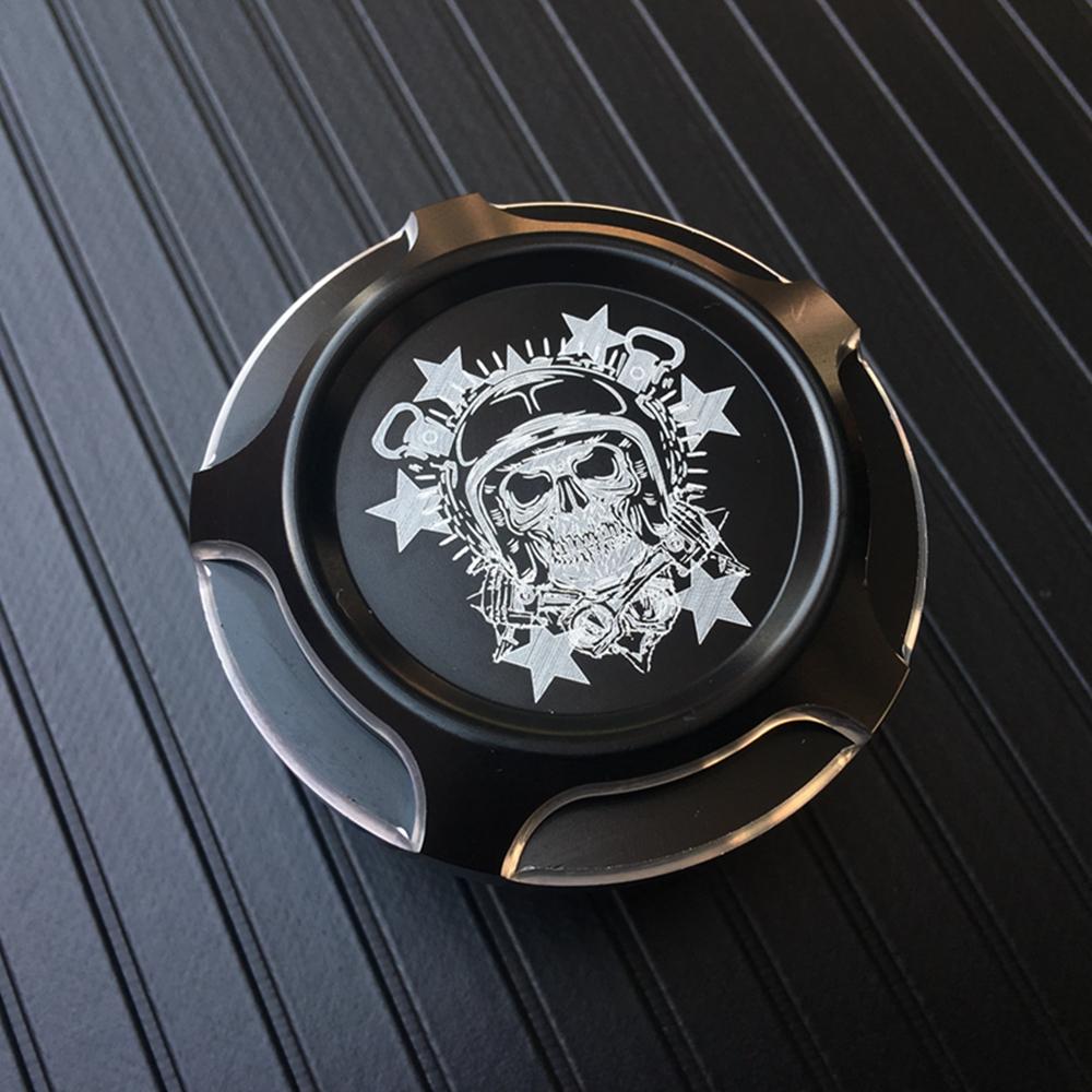 Motorcycle Skull Fuel Gas Tank Decorative Oil Cap Fit for Harley Sportster XL 1200 883 X48 Dyna Softail Touring FLHR