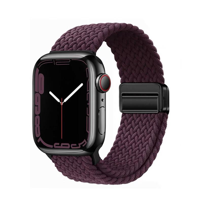 Nylon Braided Band Strap Compatible For Apple Watch S10 46mm 44mm 40mm 45mm 49mm 41mm 38mm iWatch Series Se 10 7 3 5 6 8 9 Ultra