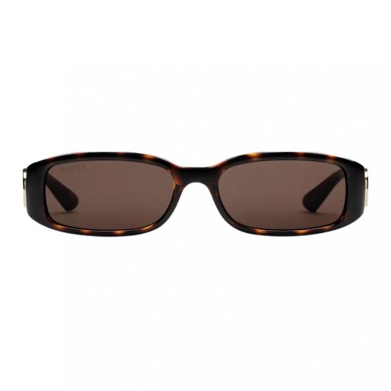 GUCCI Multicolour Design Acetate Square Sunglasses Women's Brown