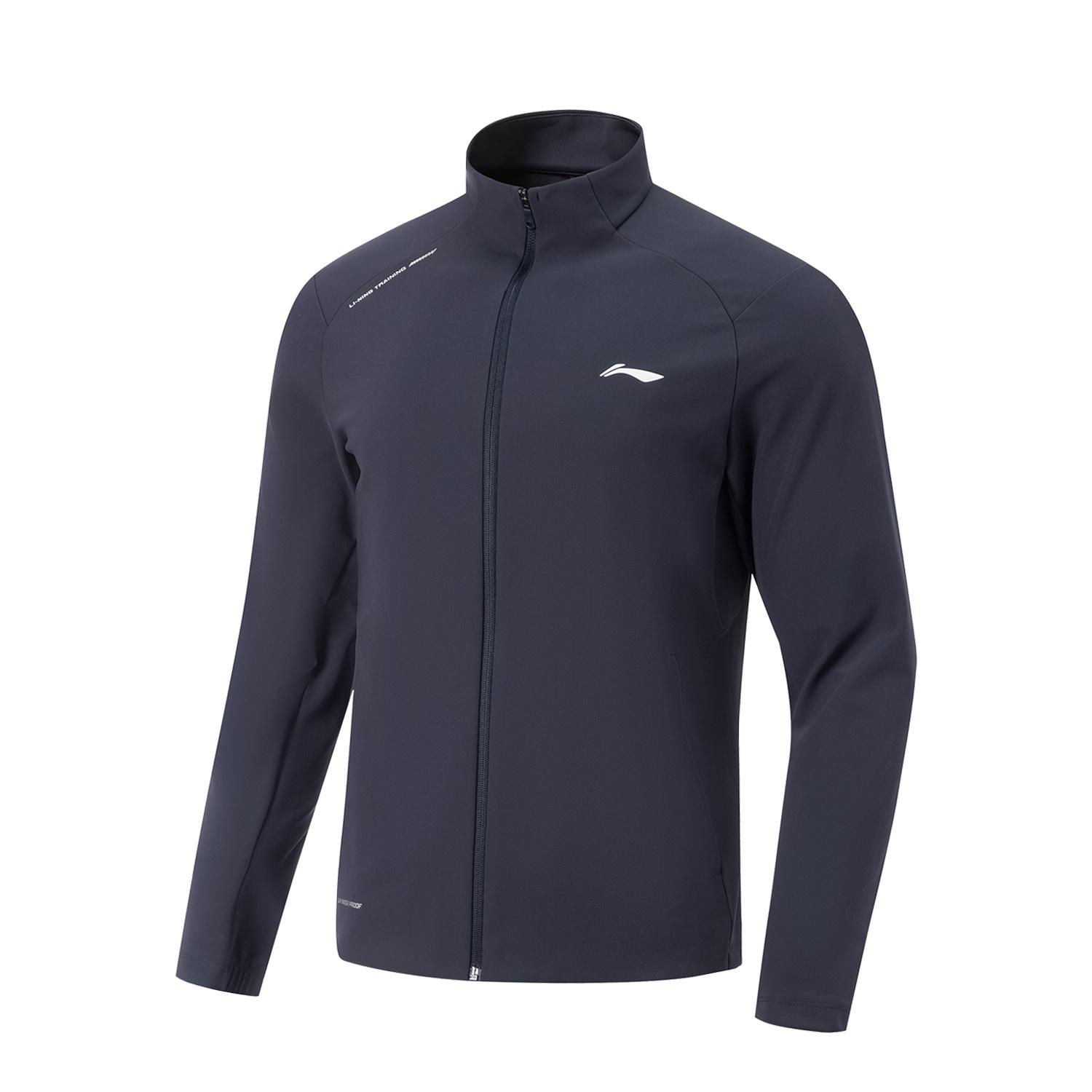 Li-Ning Однотонная куртка-бомбер на молнии, универсальная, с воротником-стойкой, мужская, AFDW081-4 3XL