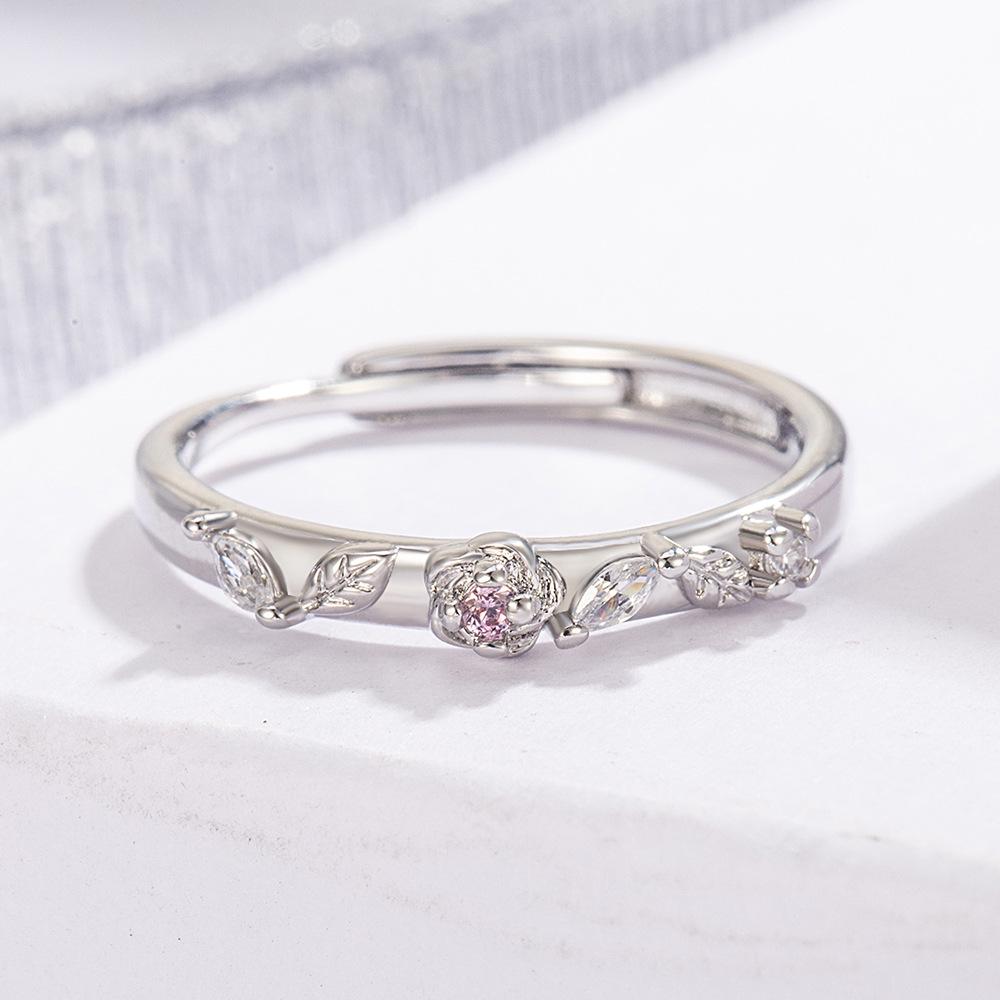 Little Prince & Rose Pink Diamond Star Couple Rings - Unisex, Fashionable & Versatile