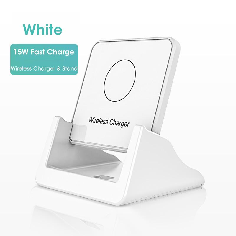 

15 Вт Беспроводная зарядная панель Подставка Настольная Ультратонкая Док-станция для быстрой зарядки мобильного телефона для IPhone 15 14 13 12 Samsung Xiaomi белый