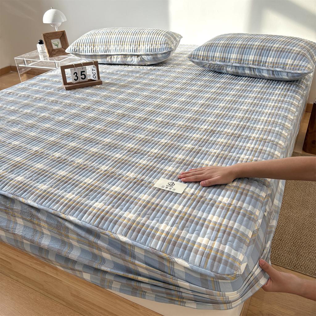 Cotton Pure Cotton Washed Cotton Cotton Mattress Unit Price Dormitory Bedspread Simmons Brown Mattress Non-Slip Protective Cover Dust Cover