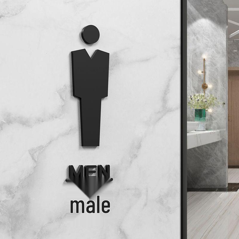 Niestandardowe znaki toaletowe: Kreatywne naklejki na toaletę do biura i hotelu dla mężczyzn/kobiet