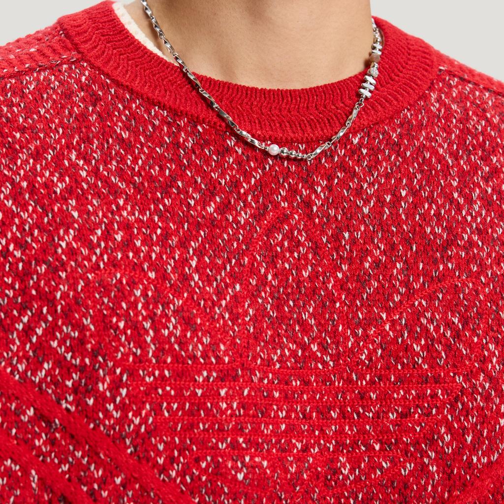 Adidas Originals FW25 Sweatshirt Year Of The Horse Limited CNY New Year Edition Sport Loose Knit Long Sleeve Sweater Unisex Sweatshirt KT0693