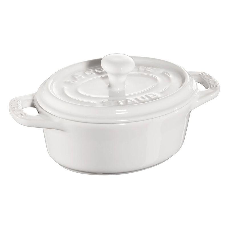 Staub Ceramic Mini Cocotte Oval 11cm (Pure White)
