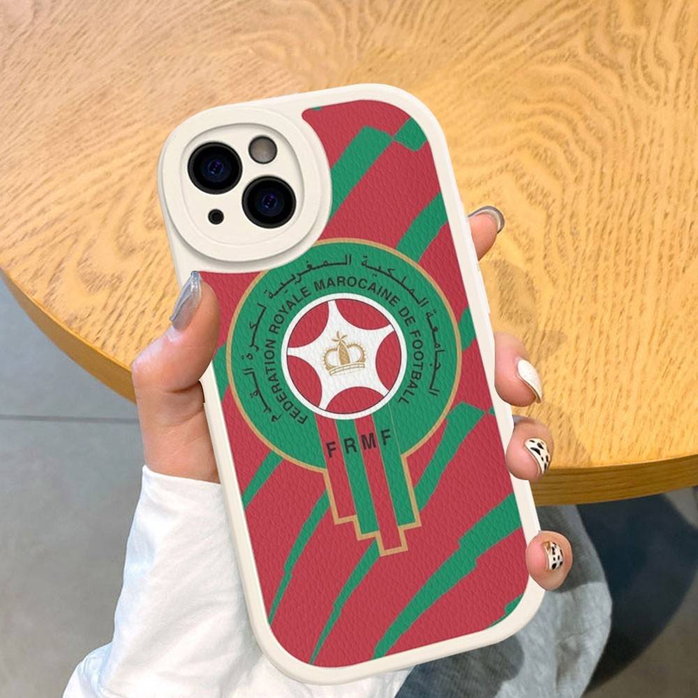 Morocco Map Flag For IPhone 16 15 14 13 12 11 Pro Max Plus Shockproof Leather Soft Phone Cover
