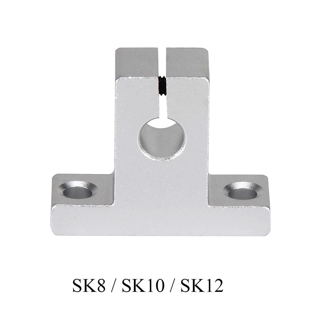 1Pc SK8 SK10 SK12 Aluminum Alloy Linear Shaft Support Holder Stable Straight Rod Fixed Guide Bracket DIY Mechanical Assembly Replacement Accessories