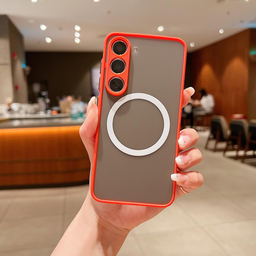 Samsung S23FE Shell  Skin sensitive Magnetic Suction Mobile Phone Case S24U Magnetic Suction Case Samsung S23U Samsung A14 Shell Suitable