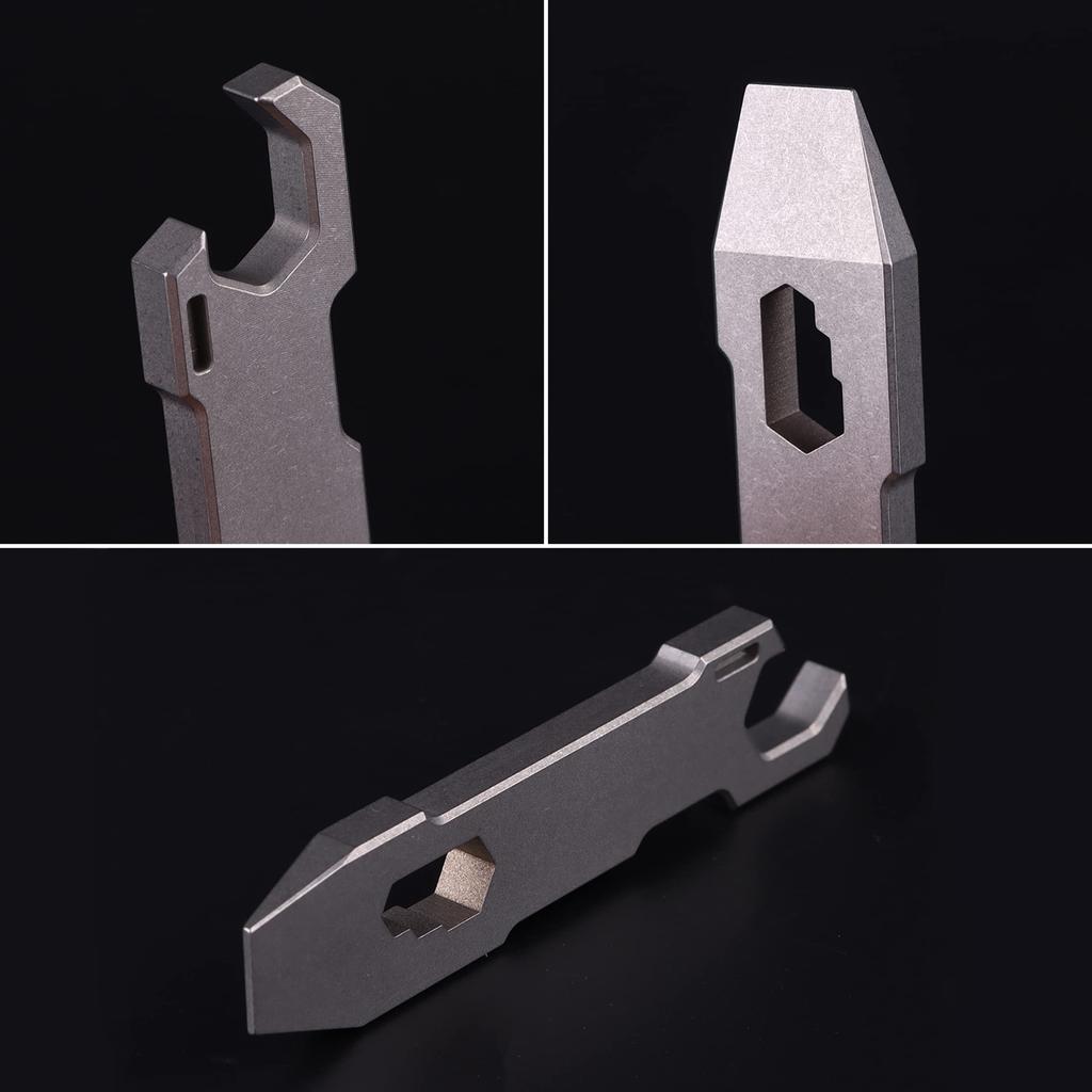 Hamans EDC Titanium EDC Pry Bar Keychain Bottle Opener Portable Multi-Tool Multi-Tool