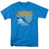 Jaws Day Glow T Shirt Licensed Shark Movie Retro Tee Classic New Turquoise