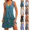 Damen 2026 Sommerkleid mit Taschen Sommer Boho Strandkleid Florale Blusen für Damen Kleider T-Shirts V-Ausschnitt Lockere Trägerkleider