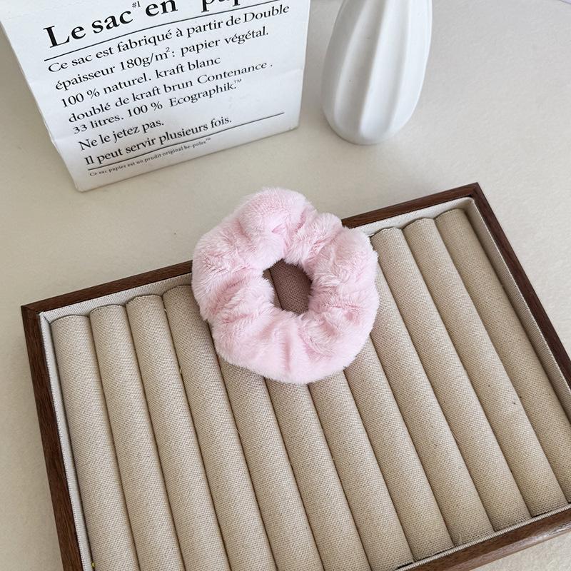 Herbst/Winter Plüsch Haargummis - Groß Süße Milchtee Farbe für Frauen