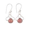 Natural Black Rhodonite  925 Sterling Silver Handcrafted Jewelry Designer Earrings 1.50" For Her EE-2-33