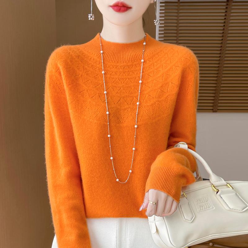 Pulover de cașmir pentru femei cașmir Qinghe 30% cașmir 70% lână cald și la modă versatil toamnă și iarnă