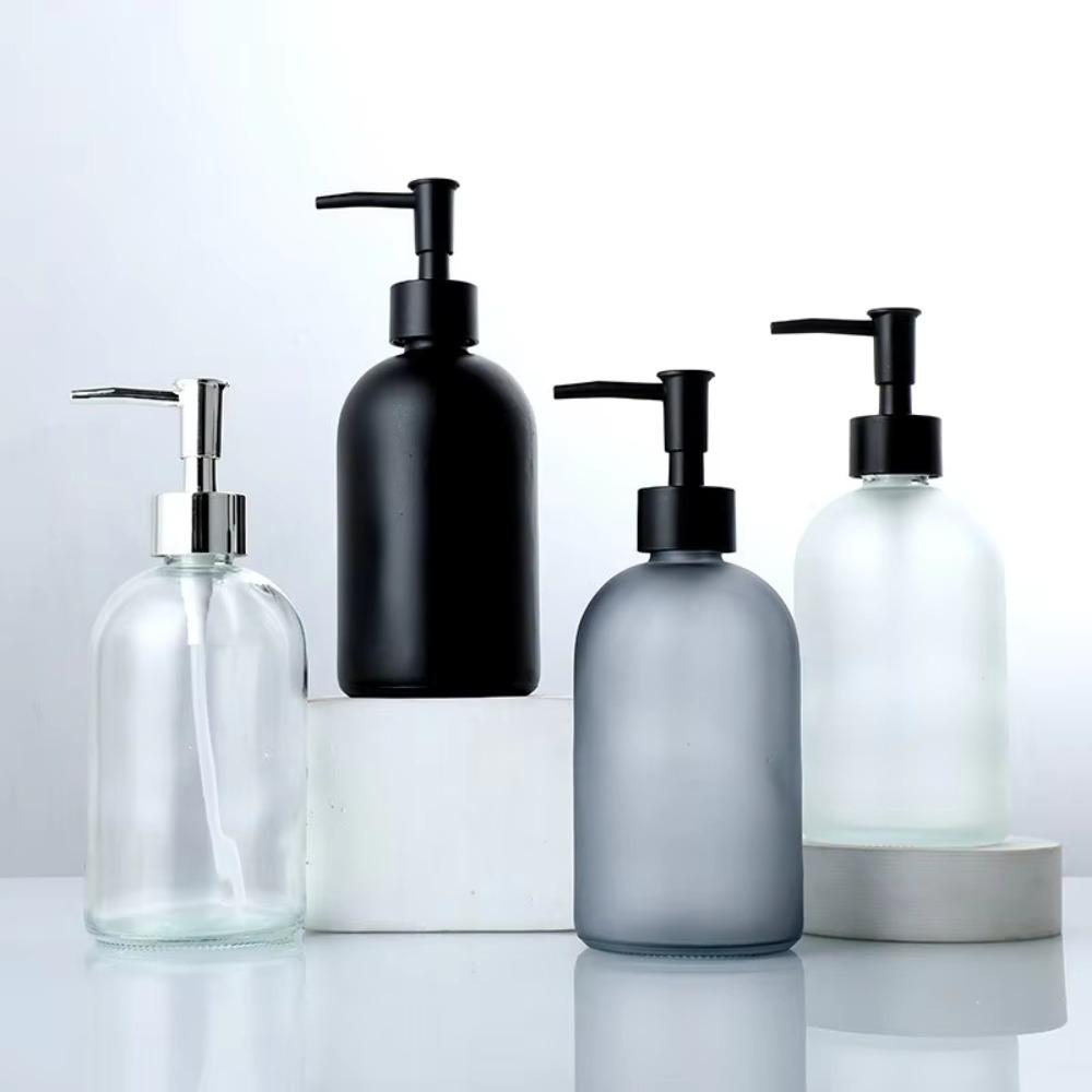 410ml Storage Container Glass Liquid Soap Dispenser New Empty Bottle  Hotel
