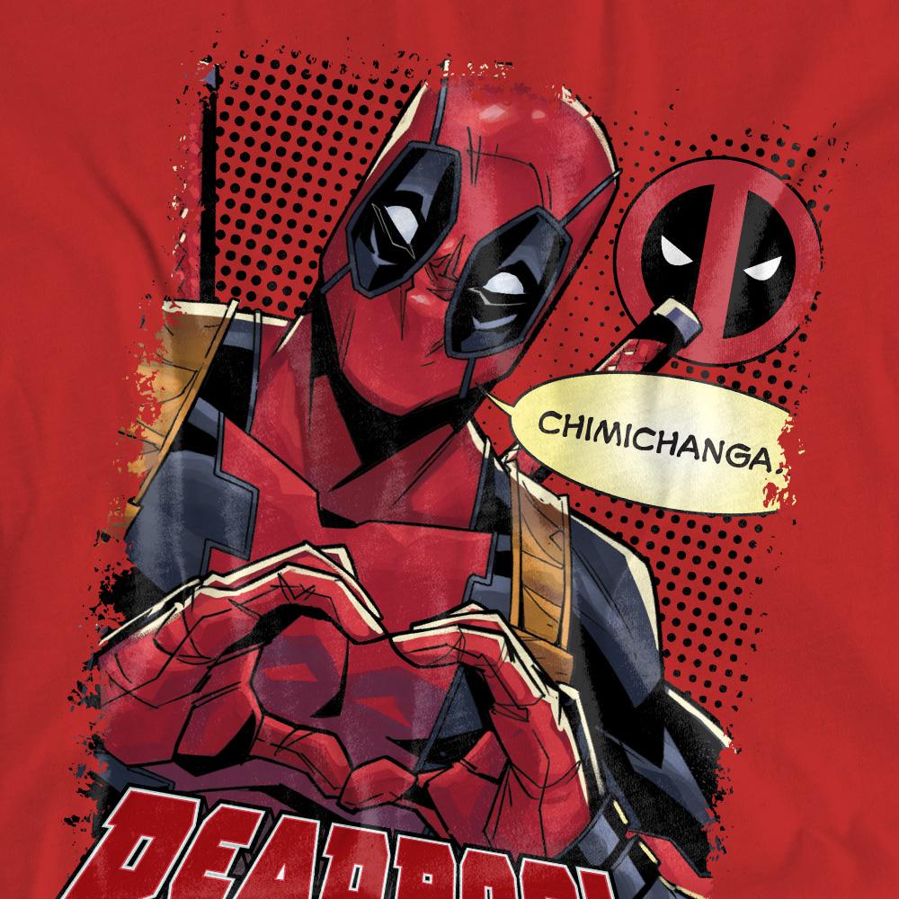 Deadpool Unisex Adult Chimichanga Heart T-Shirt