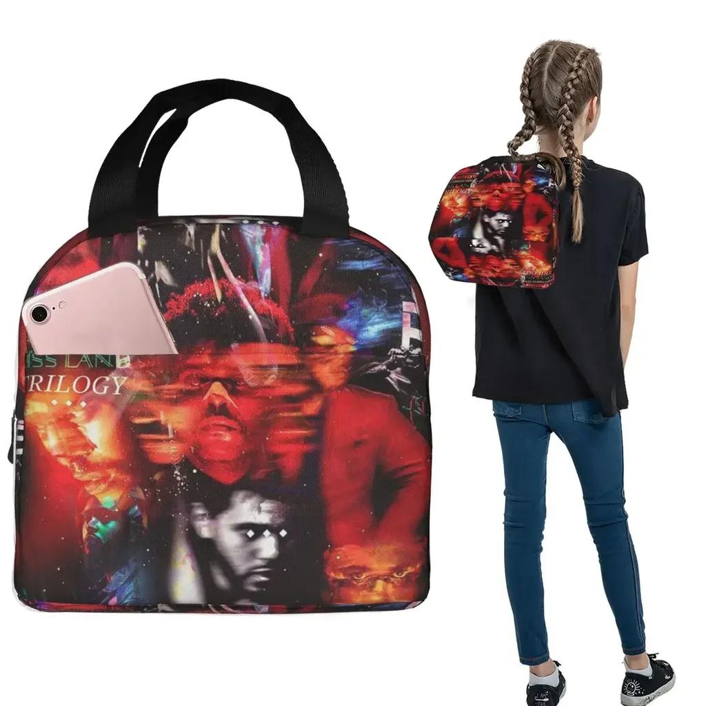 The Weeknd After Hours Till Dawn Tour Insulated Lunch Bag for Women Kids Portable Food Boxes Thermal Lunch Box Tote