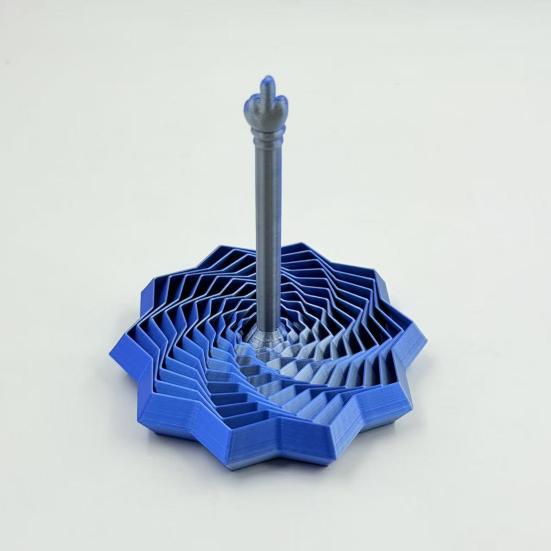 3D-gedruckter Fidget-Stern Stress Angstabbau Fraktaler Expandierter Stern Sensorisches Spielzeug mit Griff Wirbelnde Spirale Expandierbarer Stern Dekompressionsspielzeug