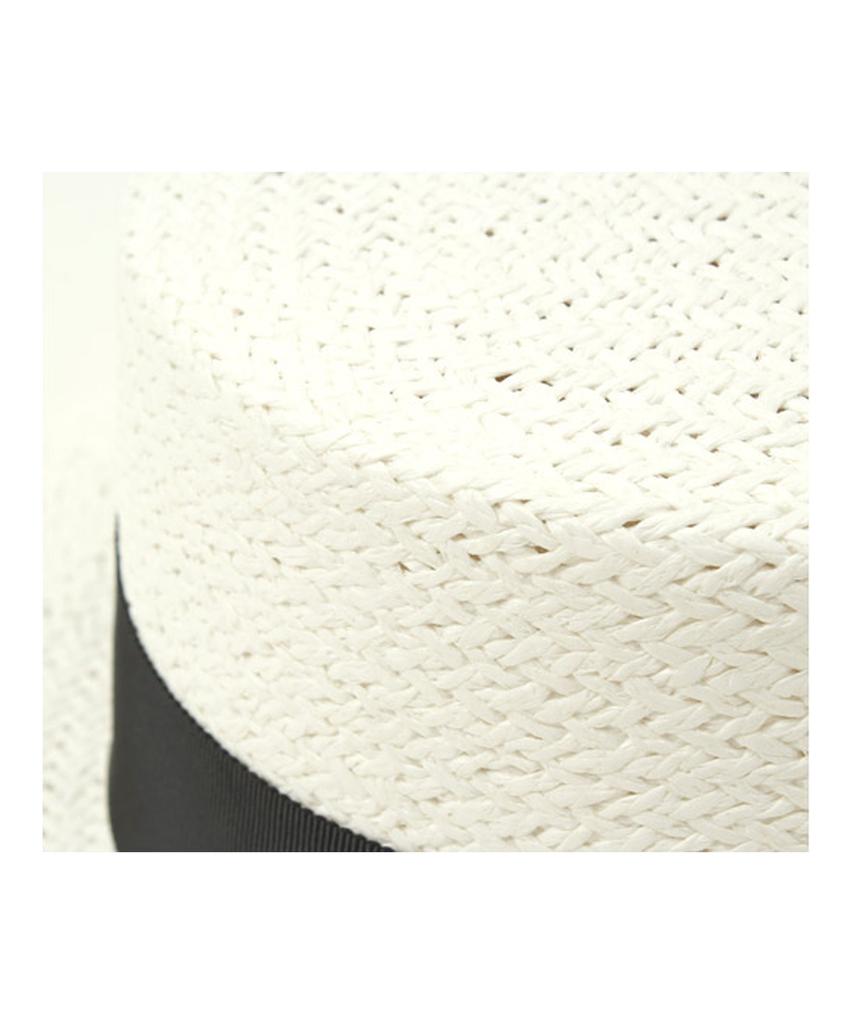 Yunibeosyeolkemiseuteuli Black Line White Panama Hat Panama Hat
