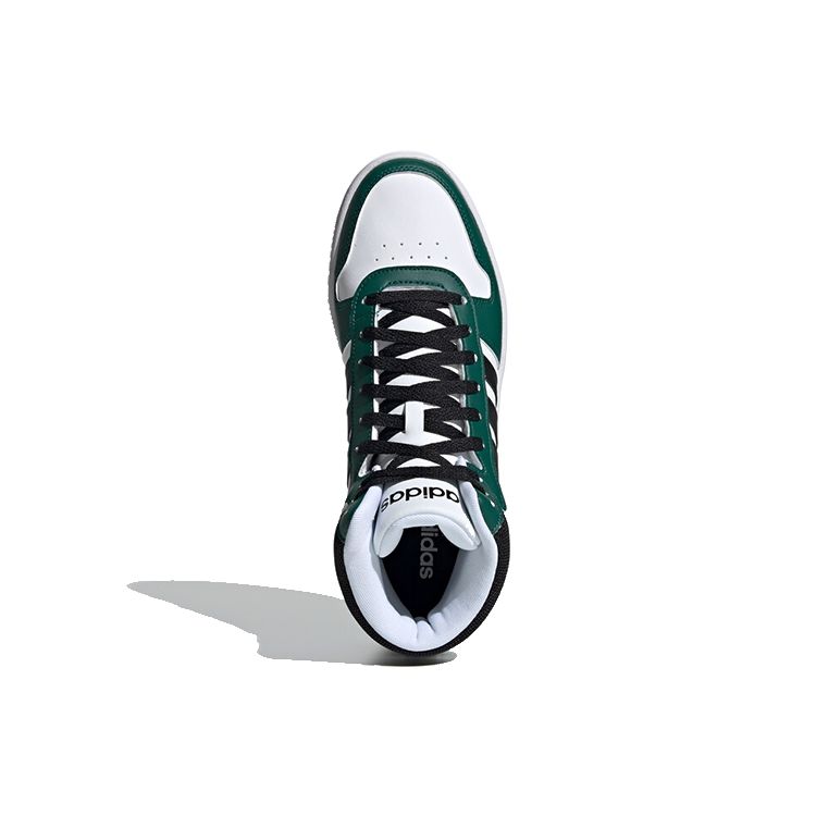 Adidas Neo Hoops 2.0 Mid Retro Basketball Shoes Men Sneakers Black Green FW5995
