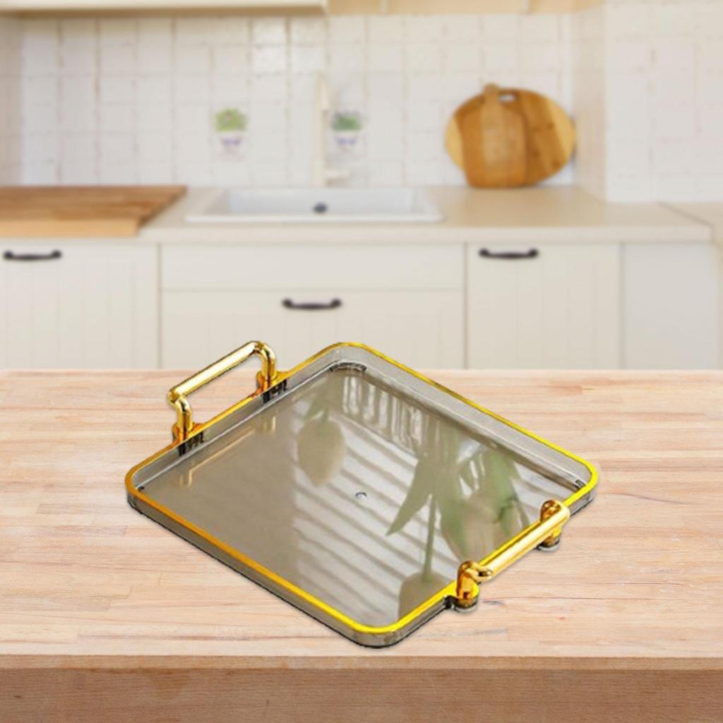 Coffee Table Decor Tray with Handles for Living Room Coffee Table Bathroom