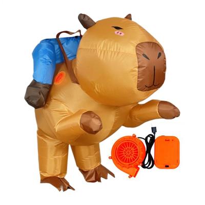 Cartoon Capibara Costume Inflatable for Adult Fancy Halloween Cosplay Party Dress Performance Inflated Garment  for Kids Boys