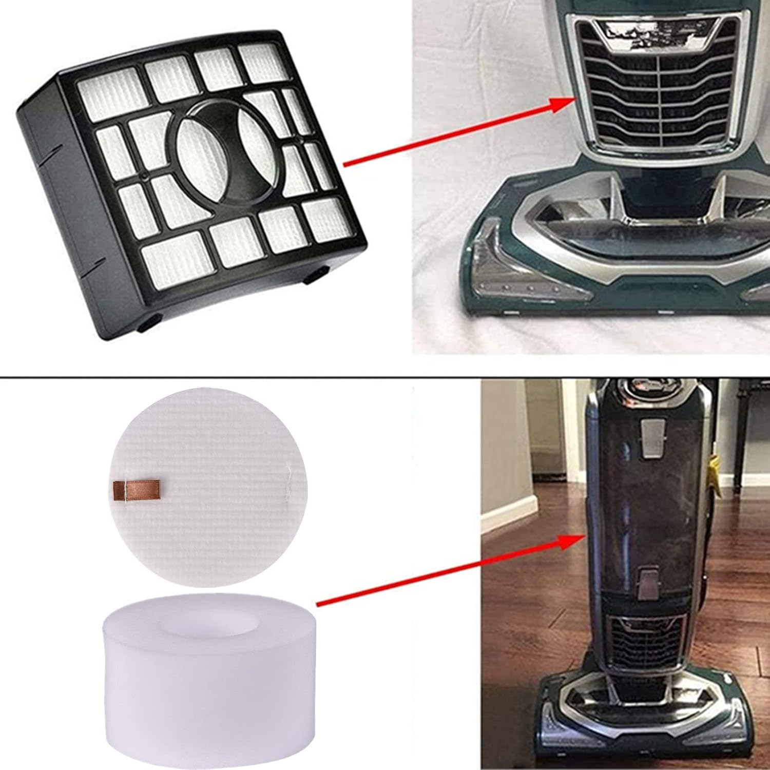 

Сменный щеточный валик, совместимый с пылесосами Shark NV800 NV801 NV803 UV810 HV380 HV381 HV382 HV384 DuoClean, и 2 шт. фильтра HEPA и 2 шт. поролона