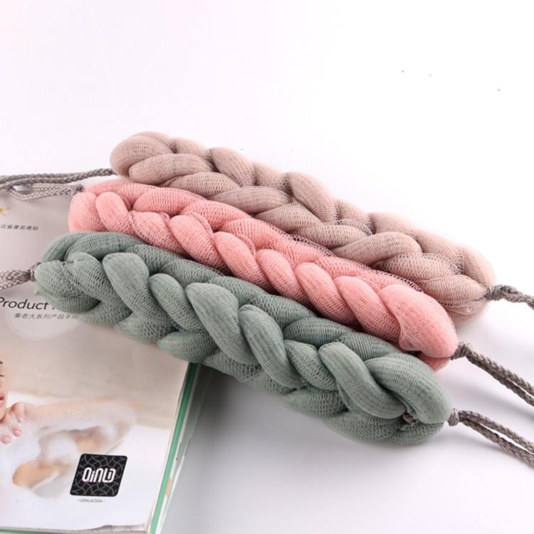 Bath Strip Plain 80g Nine section Bath Ball Stretchable Rub Back Strip Foaming PE Net Large Long Strip Bath Wipe Type 1