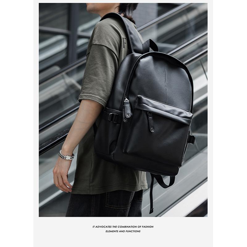 Men Leather Laptop Backpack Travel Backpack High Quality Fashion Knapsack Bags for Male 20-35L