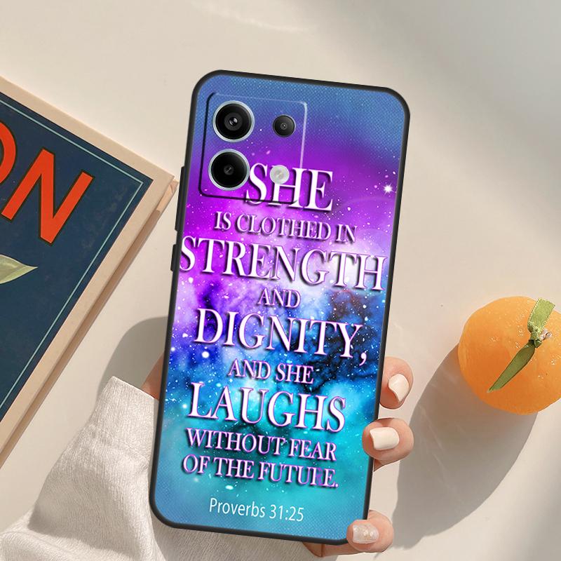 Christian Jesus Christ Bible Verse Funda For Xiaomi Redmi Note 14 13 Pro 9 10 11 12 9S 10S 11S 12S Redmi 13C 10C 12C 14C Case