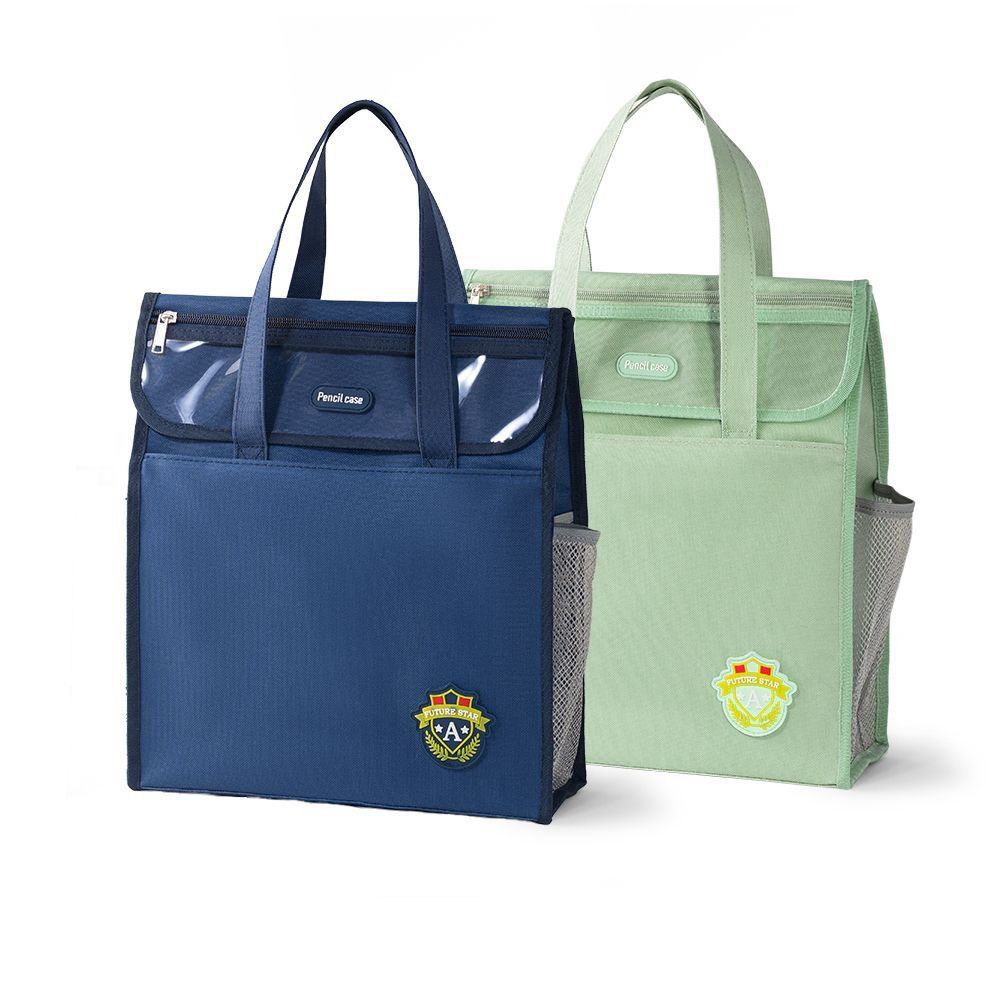 Lightweight Oxford Cloth Handbags Solid Color Student Book Shoulder Bag Canvas Tote Bags  Teenager