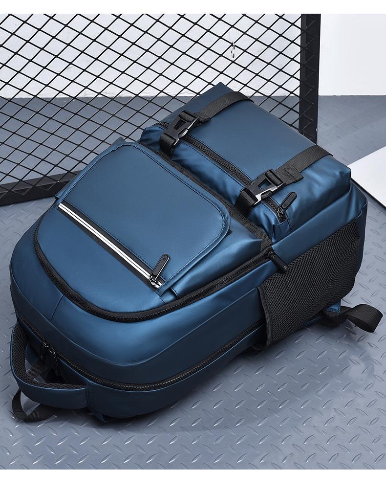 Men's Large Capacity Multifunctional Business Backpack - Nylon, Simple Design for Commuting