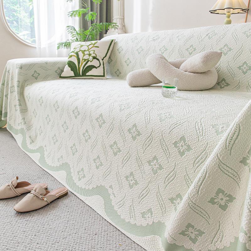 

Новый летний чехол-полотенце для дивана 2025 года, летнее ощущение прохлады, цельный чехол на подушку дивана с полной защитой, фиксированный противоскользящий чехол 180*130cm