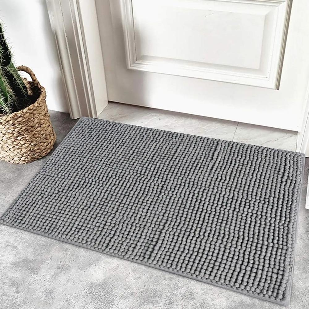 Washable Bath Rug Non-slip Living Room Carpets Easy To Clean Chenille Bathroom Mat  Bedroom
