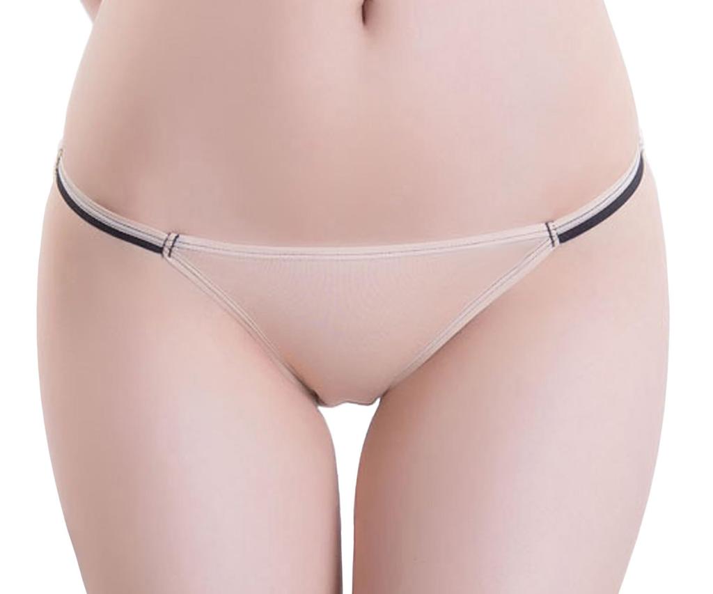 Tagless Cute Soft Viscose Fabric with Side Comfortable Cotton Panties [Miracroute] Panties, Ties, Women's Underwear, (JP, Alphabet, L, Beige)