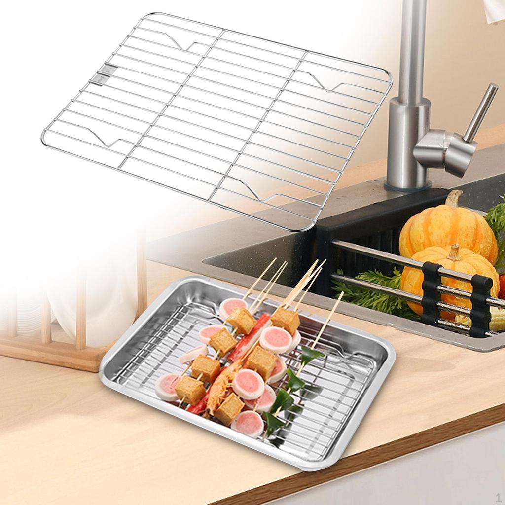 Baking Cooling Rack Drying Roasting Rack, Cake Tray Oven Grid Wire Cookie for