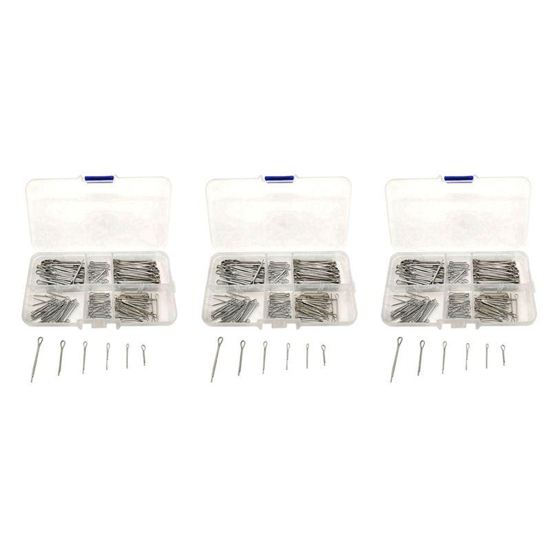 

A60z525pc SPLIT PINS Cotter Fixings Set Assorted Sizes Zinc Plated Steel Hard Casemay срібний
