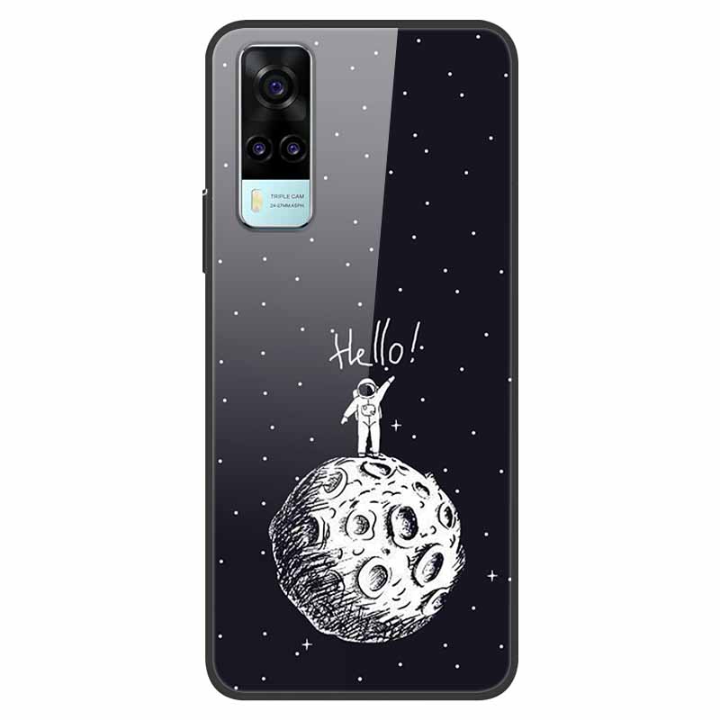 Luxury Cover Case for vivo Y53S 4G Tempered Glass Cover for Vivo Y31 VivoY31 2021 Y51 2020 Phone Case for Vivo V2036 Y53S Coque